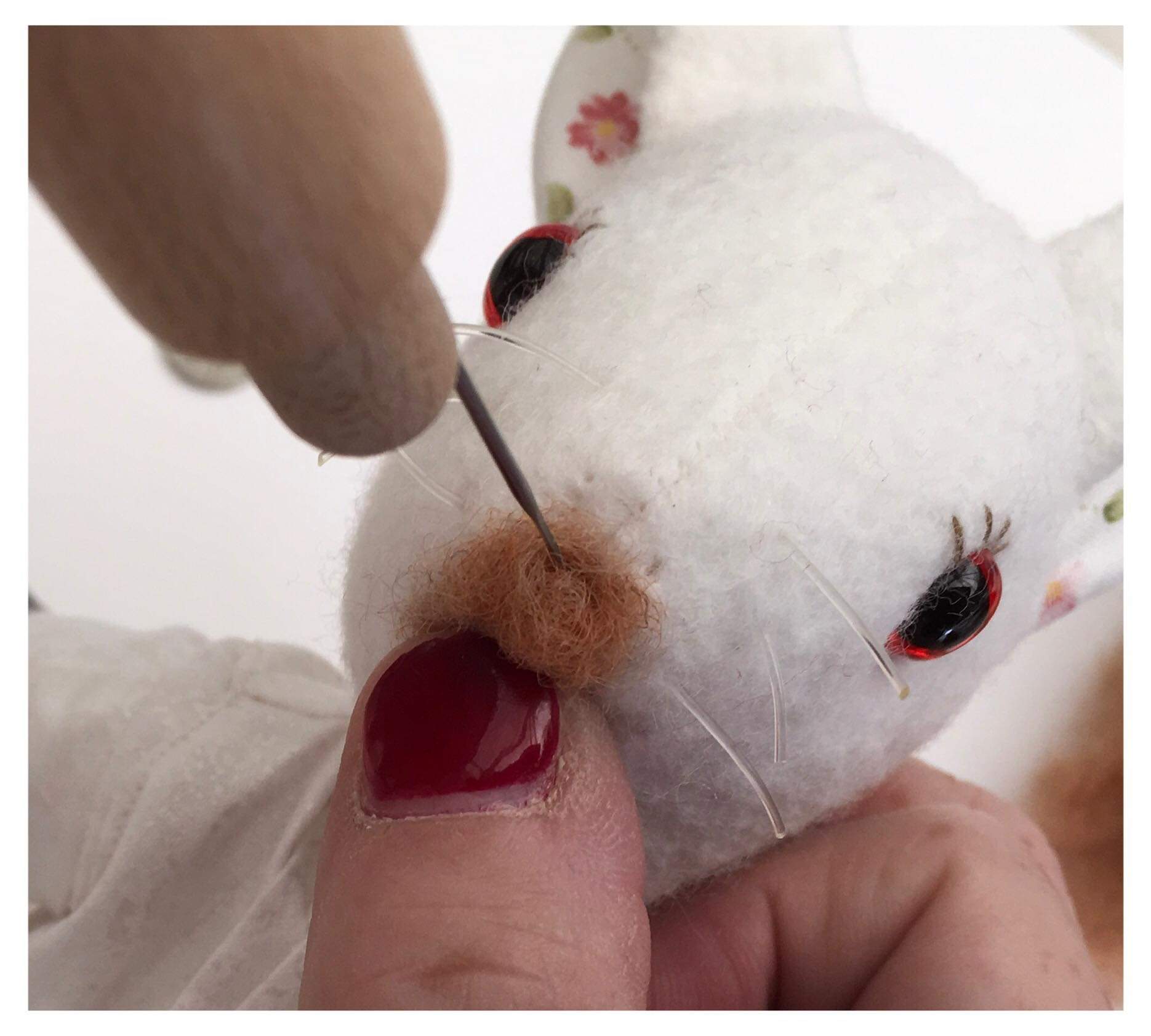 Instructions For Needle Felting Wilhelmina S Nose From Iris Stock Coolcrafting