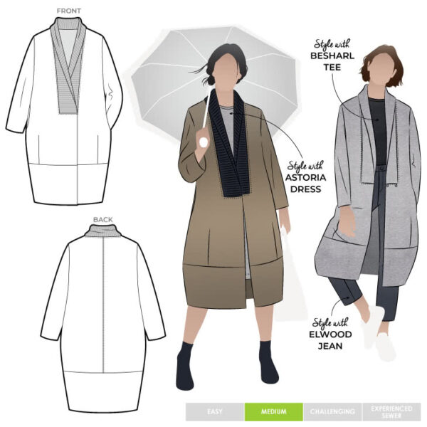 Rana Coat Sewing Pattern by StyleARC - CoolCrafting